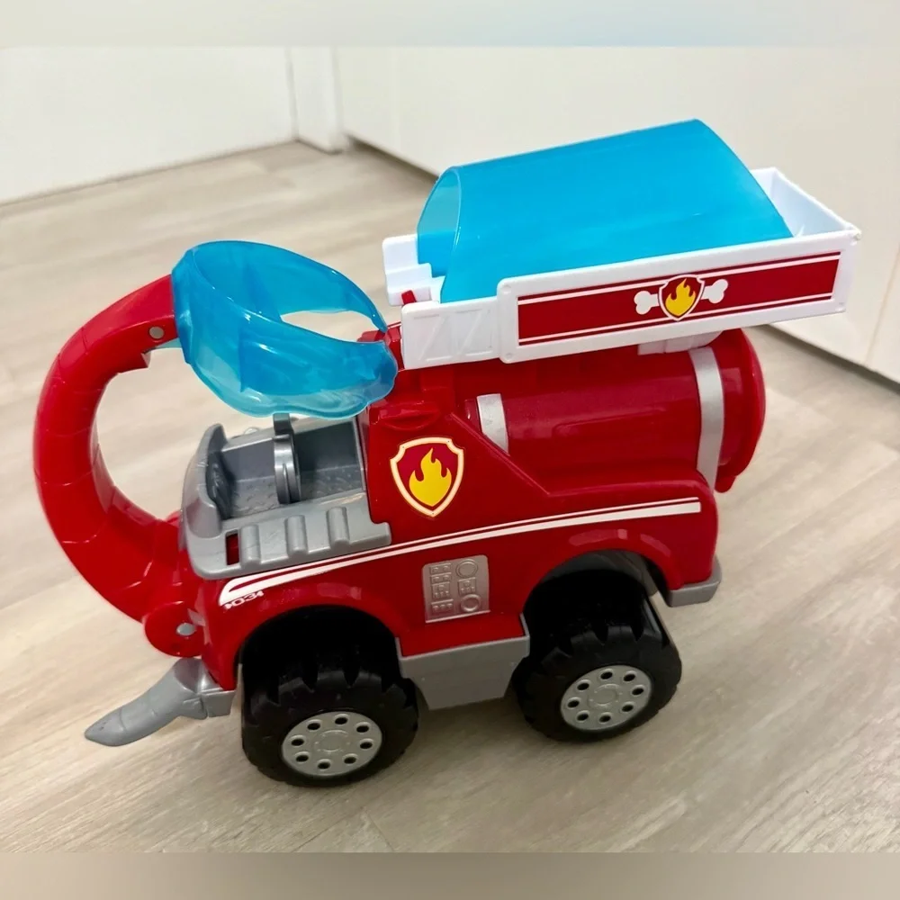 Paw Patrol Fire Truck & Police Truck Toy Bundle Marshall Chase Vehicles